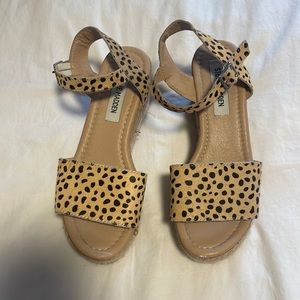 Steve Madden platform sandal animal print